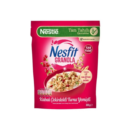 NESTLE NESFIT GRANOLA KABAK CEKIRDEKLI TURNA YEMISLI 300 GR