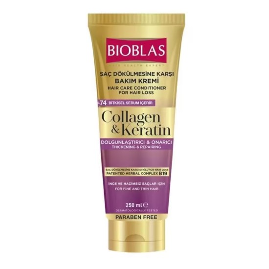 BIOBLAS HAIR CONDITIONER COLLAGEN KERATIN 250 ML