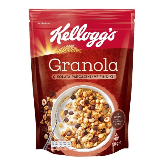 KELLOGG S GRANOLA CIKOLATALI FINDIKLI 340 GR