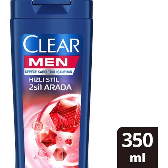CLEAR MEN SAMPOO FAST STYLE 2 IN 1 350 ML
