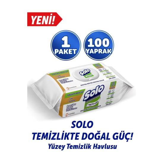 SOLO SURFACE CLEANING TOWEL 100 pcs WHITE SOAP