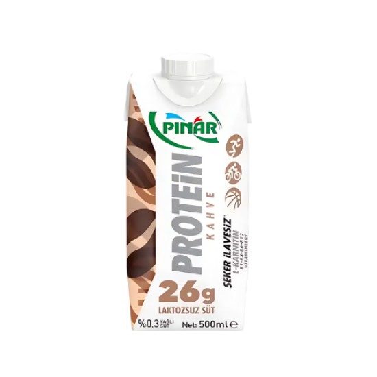 PINAR PROTEIN SEKER ILAVESIZ KAHVELI 500 ML