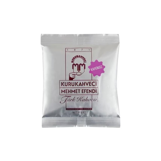 KURUKAHVECI MEHMET EFENDİ TURK KAHVESI KAFEINSIZ 50 GR