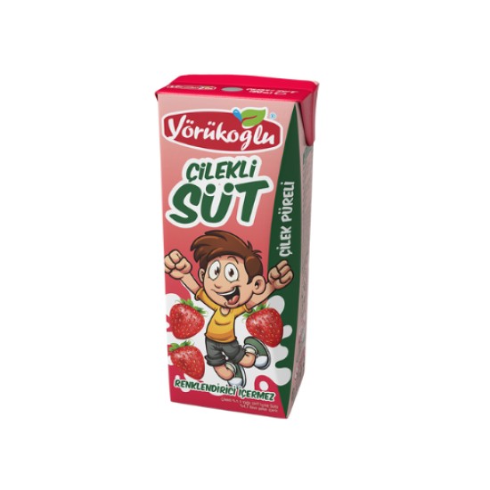 YORUKOGLU CILEKLI SUT 180 ML