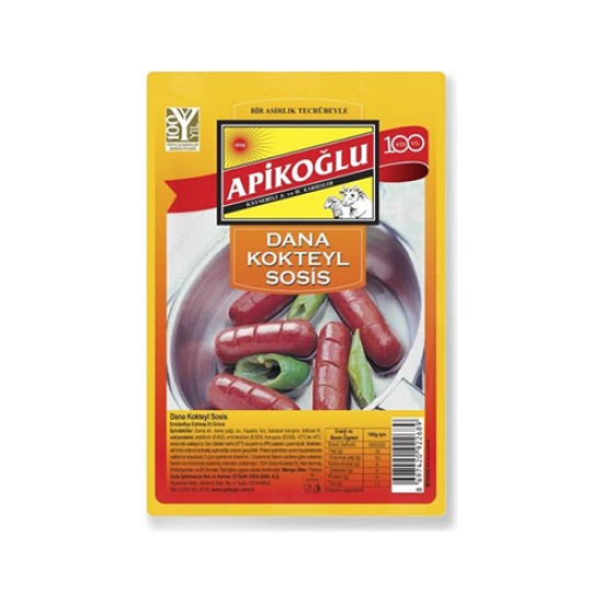 APIKOGLU BEEF COCKTAIL SAUSAGE 220 GR