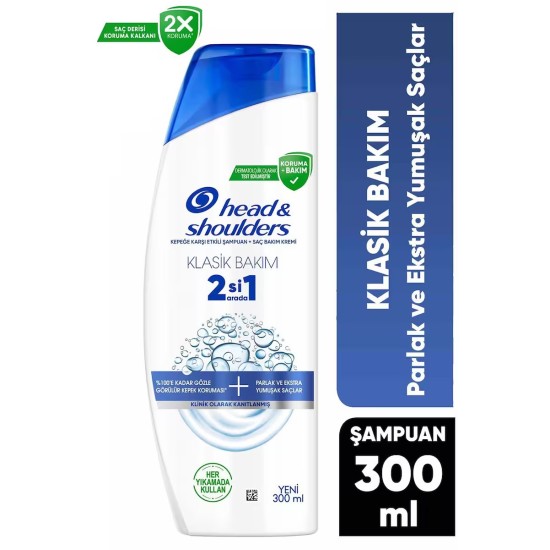 HEAD & SHOULDERS SAMPOO 2 IN 1 CLASSIC CARE 300 ML
