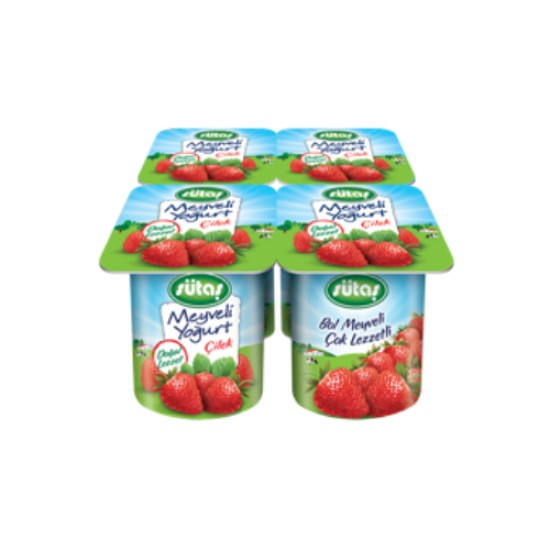 SUTAS MEYVELI YOGURT CILEKLI 4 X 115 GR