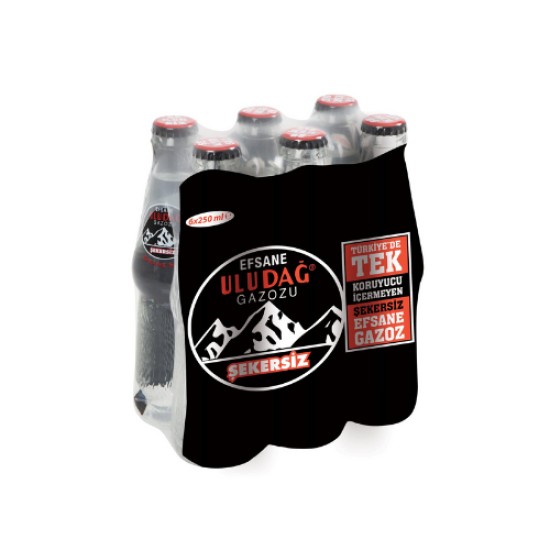 ULUDAG EFSANE SEKERSIZ  6*250 ML 