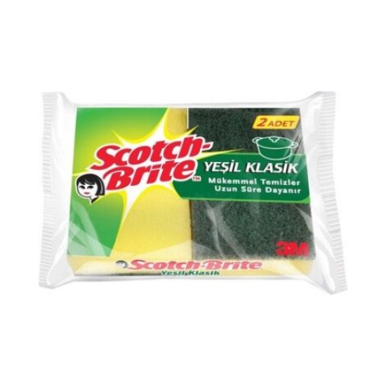 SCOTCH BRITE DÜZ YESIL SÜNGER 2 LI 40 X ADET