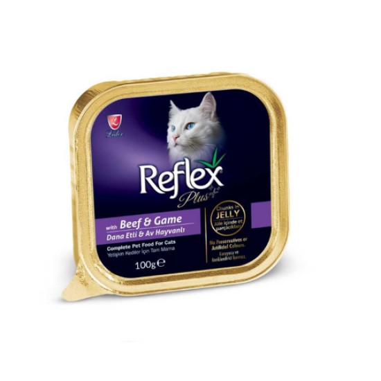REFLEX DANA ETLI ILE AV HAYVANLI KEDI MAMSI 100 GR