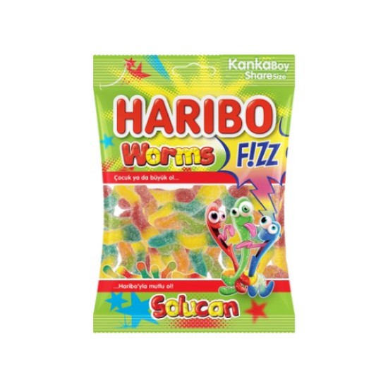 HARIBO FIZZ WORMS 70 GR