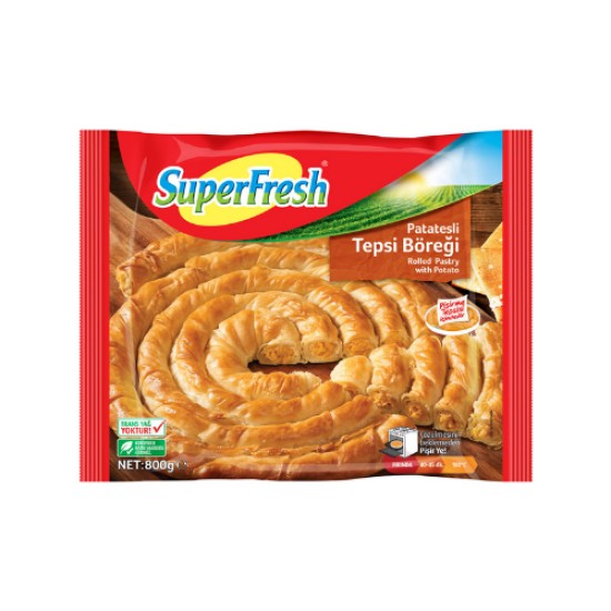 SUPERFRESH PATATESLI TEPSI BOREGI 800 GR