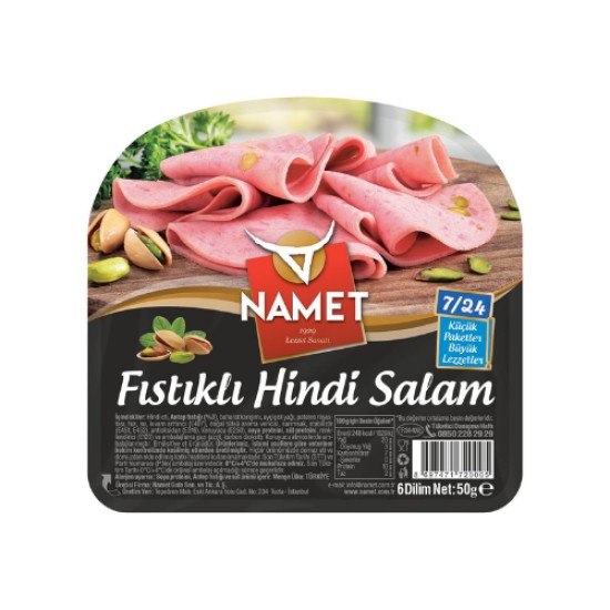 NAMET FISTIKLI HINDI SALAM 50 GR