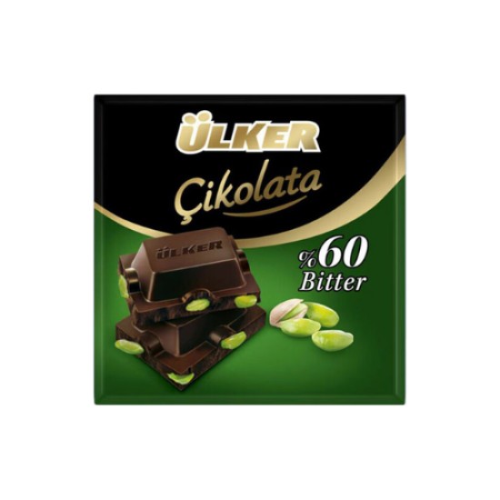 ULKER %60 BITTER ANTEP FISTIKLI ÇIKLT. KARE 65 GR