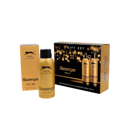 SLAZENGER GIFT SET GOLD ACTIVESPORT