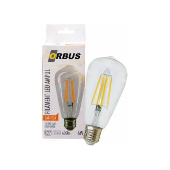 ORBUS FILAMENT AMPUL SEFFAF 6 W 