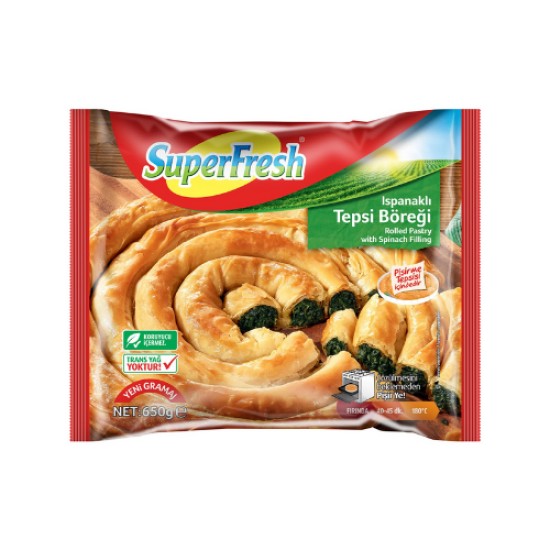 SUPERFRESH TEPSI BOREGI ISPANAKLI 650 GR