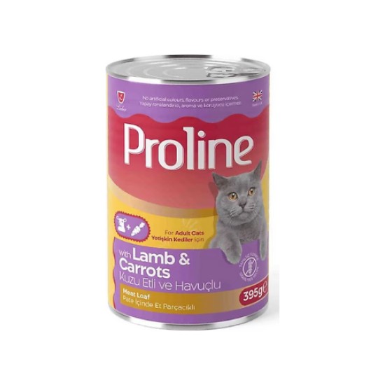 PROLINE KUZU ETLI HAVUCU  YETISKIN KEDI MAMASI 395 GR