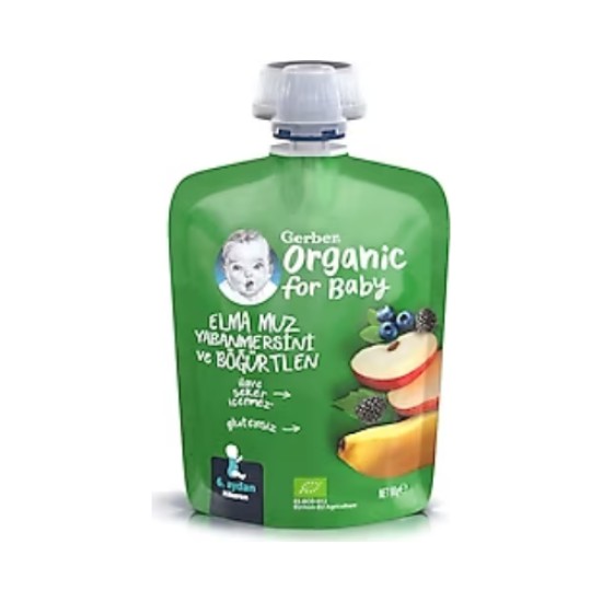 GERBER ELMA MUZ YABAN MERSINI VE BOGURTLEN ORGANIK 90 GR