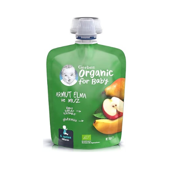 GERBER ARMUT ELMA VE MUZ ORGANIK 90 GR