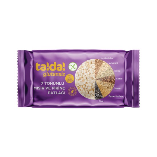 TADA GLUTENSIZ 7 TAHILLI MISIR VE PIRINC PATLAGI 60 GR