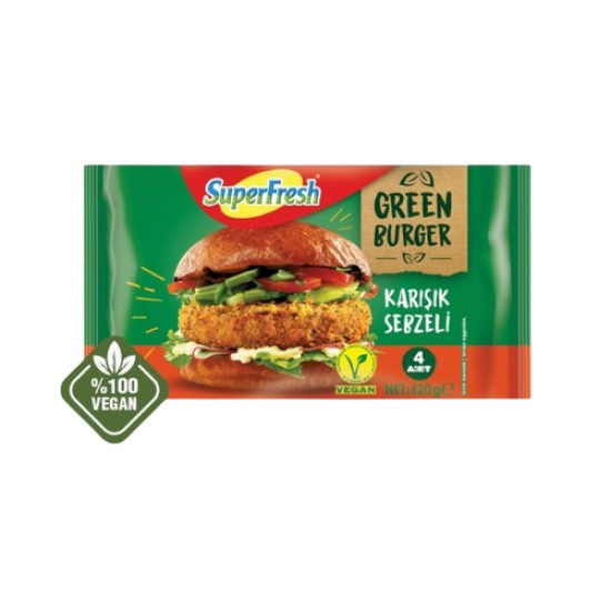 SUPERFRESH KARISIK SEBZELI BURGER 420 GR