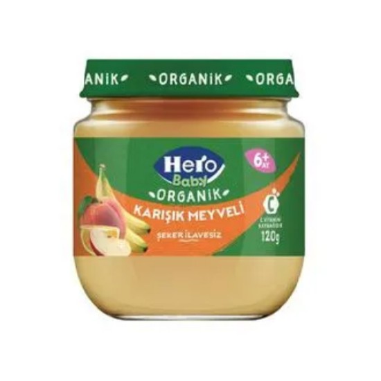 HERO BABY ORGANIK KARISIK MEYVE. 120GR 6+AY