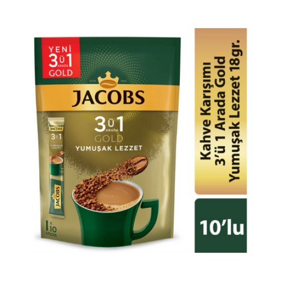 JACOBS 3 U 1 ARADA GOLD YUMUSAK LEZZET 10 LU