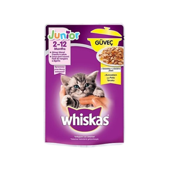 WHISKAS POUCH YAVRU GUVEC TAVUK 85 GR