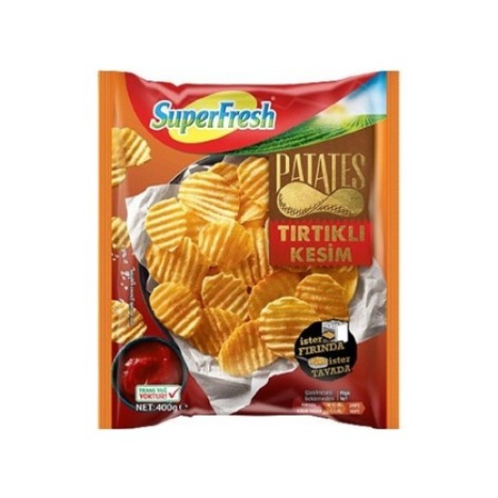 SUPERFRESH PATATES TIRTIKLI KESIM 400 GR