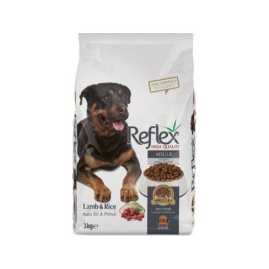 REFLEX LAMB & RICE ADULT KOPEK MAMASI 3 KG