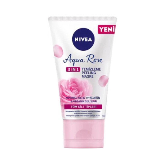NIVEA PEELING MASKE AQUA ROSE 3IN1 TEMIZLEME 150 ML