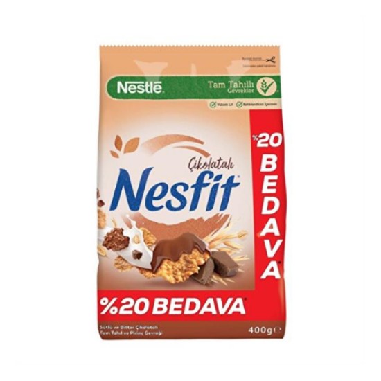 NESTLE NESFIT CIKOLATALI %20 BEDAVA  400GR