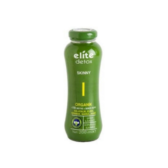 ELITE DETOX DKINNY ORGANIK %100 SOGUK SIKIM MEYVE +SEBZE SUYU 200ML 